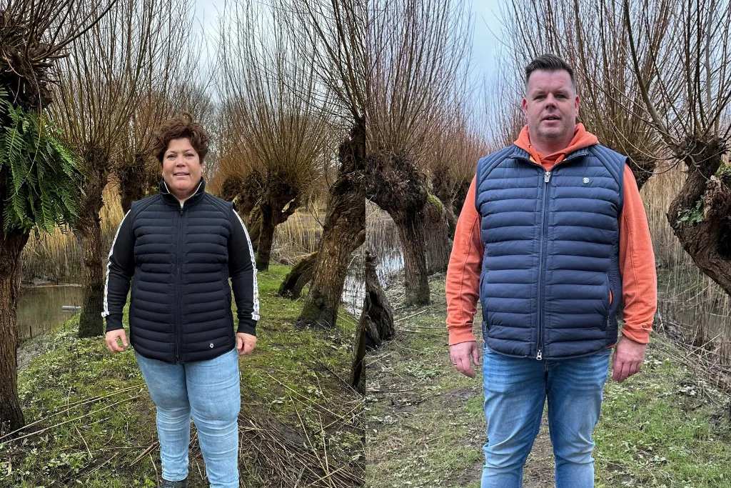 Sonja en Jos een jaar geleden, voor de maagverkleining