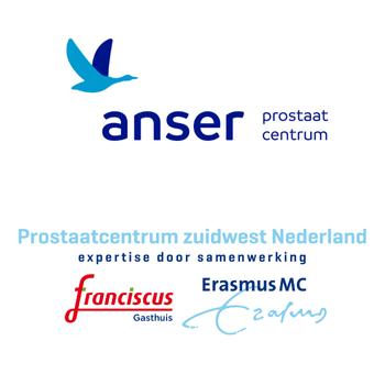 Logo's van Anser prostaatnetwerk en Prostaatcentrum Zuidwest Nederland