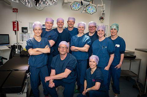 Teamfoto van het team dat de 1e TOETVA procedure heeft uitgevoerd